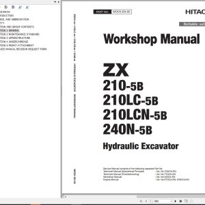 Hitachi Hydraulic Excavator ZX210 5B ZX210LC 5B Workshop Manual