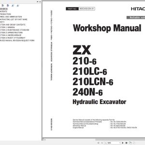 Hitachi Hydraulic Excavator ZX210 6 ZX210LC 6 ZX210LCN 6 ZX240N 6 Workshop Manual