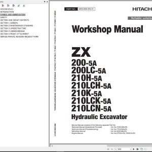 Hitachi Hydraulic Excavator ZX210H 5A ZX210LCH 5A ZX210K 5A ZX210LCK 5A Workshop Manual
