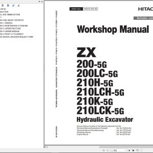 Hitachi Hydraulic Excavator ZX210LCH 5G Workshop Manual