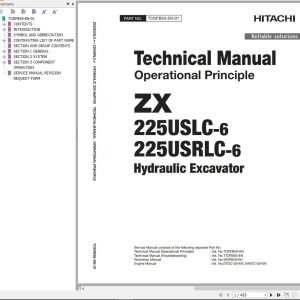 Hitachi Hydraulic Excavator ZX225USLC 6 ZX225USRLC 6 Technical Manual 1