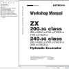 Hitachi Hydraulic Excavator ZX230 3 ZX240 3G Series Workshop Manual WBWD E 00