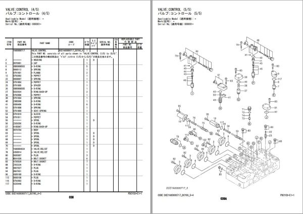Hitachi Hydraulic Excavator ZX240 5A ZX240LC 5A Parts Catalog EN JP 1