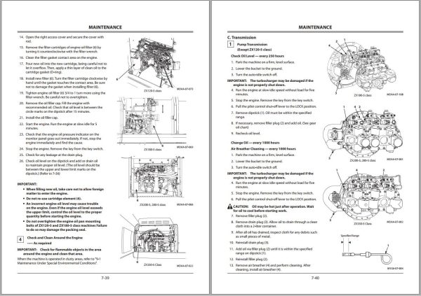 Hitachi Hydraulic Excavator ZX250 5B Operators Manual ENMDCA 1 5 1