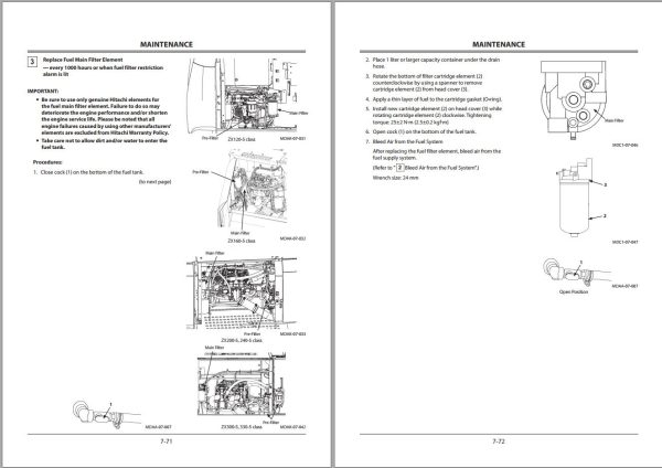 Hitachi Hydraulic Excavator ZX250H 5A ZX250LCH 5A Operators Manual ENMDAK 2 6 1