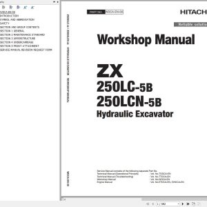 Hitachi Hydraulic Excavator ZX250LC 5B Workshop Manual