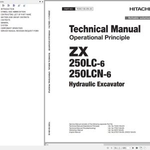 Hitachi Hydraulic Excavator ZX250LC 6 ZX250LCN 6 Technical Manual
