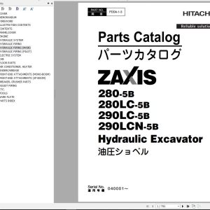 Hitachi Hydraulic Excavator ZX280 5B Parts Catalog EN JP
