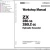 Hitachi Hydraulic Excavator ZX280 5G ZX280LC 5G Workshop Manual WDDF EN 00