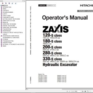 Hitachi Hydraulic Excavator ZX290LC 5B Operators Manual ENMDCA 1 5