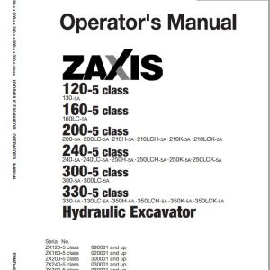 Hitachi Hydraulic Excavator ZX300 5A ZX300LC 5A Operators Manual ENMDAK 2 6