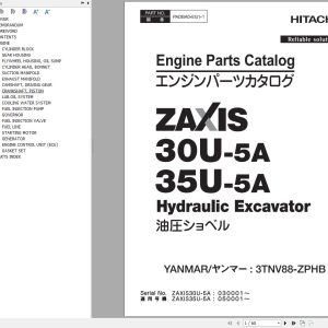 Hitachi Hydraulic Excavator ZX30U 5A Parts Catalog EN JP