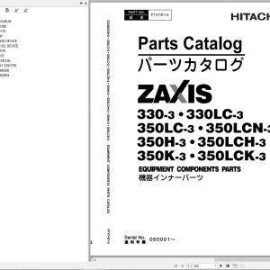 Hitachi Hydraulic Excavator ZX330 3 Class Parts Catalog EN JP