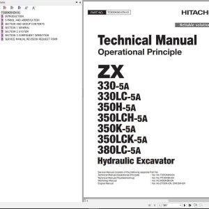 Hitachi Hydraulic Excavator ZX330 5A ZX330LC 5A ZX350H 5A Technical Manual