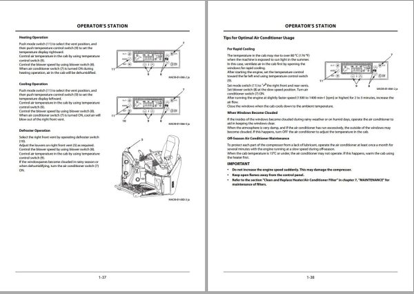 Hitachi Hydraulic Excavator ZX33U 6 ZX38U 6 Operators Manual ENMADR EN1 1 1