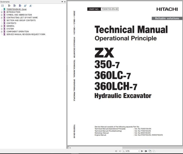 Hitachi Hydraulic Excavator ZX350 7 ZX360LC 7 ZX360LCH 7 Technical Manual