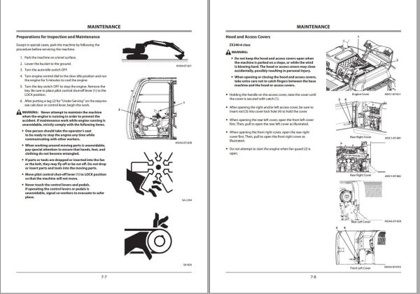 Hitachi Hydraulic Excavator ZX350LC 6 ZX350LCN 6 Operators Manual 1