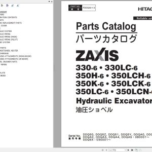 Hitachi Hydraulic Excavator ZX350LC 6 ZX350LCN 6 Parts Catalog EN JP