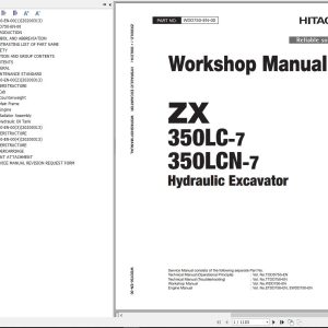 Hitachi Hydraulic Excavator ZX350LC 7 ZX350LCN 7 Workshop Manual