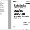 Hitachi Hydraulic Excavator ZX35U 5B Parts Catalog EN JP
