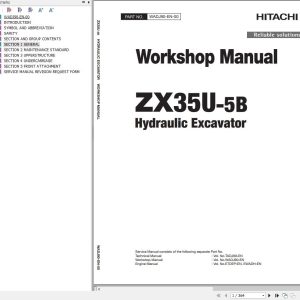 Hitachi Hydraulic Excavator ZX35U 5B Workshop Manual