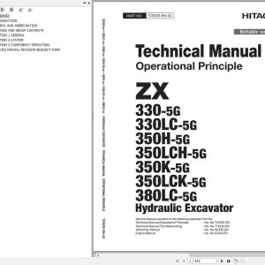 Hitachi Hydraulic Excavator ZX380LC 5G Technical Manual