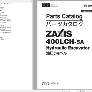 Hitachi Hydraulic Excavator ZX400LCH 5A Parts Catalog EN JP