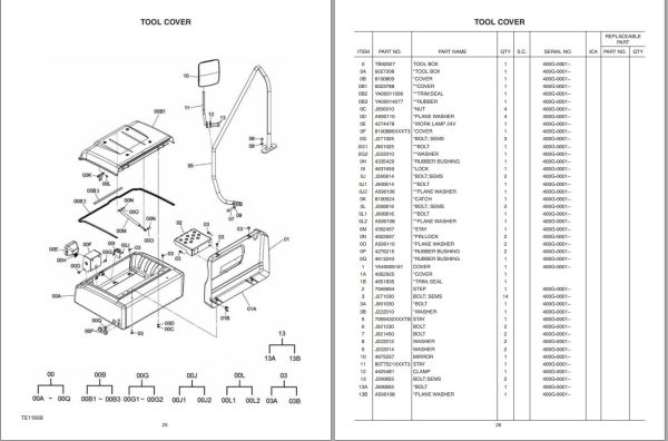 Hitachi Hydraulic Excavator ZX400MTH GI Series Parts Manual 1