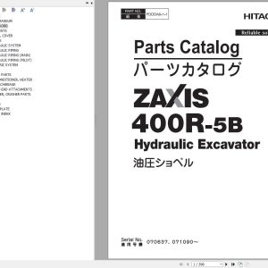 Hitachi Hydraulic Excavator ZX400R 5B Parts Catalog EN JP