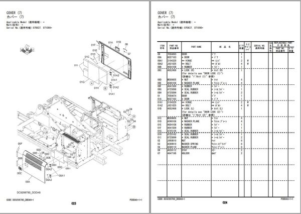 Hitachi Hydraulic Excavator ZX400R 5B Parts Catalog EN JP 1