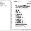 Hitachi Hydraulic Excavator ZX470 5B to ZX520LCH 5B Technical Manual