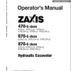 Hitachi Hydraulic Excavator ZX470 5G ZX470LC 5G Operators Manual