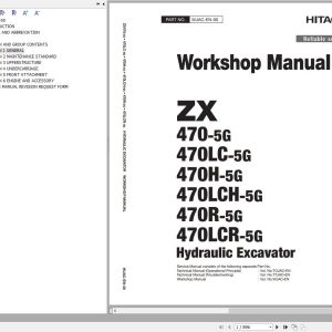 Hitachi Hydraulic Excavator ZX470 5G ZX470LC 5G Workshop Manual