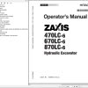 Hitachi Hydraulic Excavator ZX470LC 6 ZX670LC 6 ZX870LC 6 Operators Manual