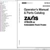 Hitachi Hydraulic Excavator ZX470LCH 5G Operators Manual Parts Catalog