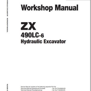 Hitachi Hydraulic Excavator ZX490LC 6 Workshop Manual WJAG60 EN 00