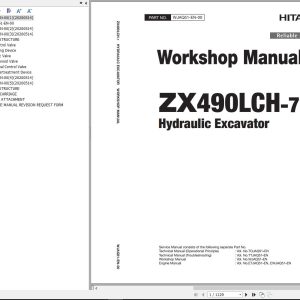 Hitachi Hydraulic Excavator ZX490LCH 7 Workshop Manual