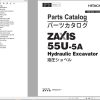 Hitachi Hydraulic Excavator ZX55U 5A Parts Catalog EN JP