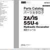 Hitachi Hydraulic Excavator ZX55U 6 Parts Catalog EN JP