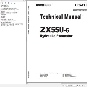 Hitachi Hydraulic Excavator ZX55U 6 Technical Manual TAEQ50 EN 00