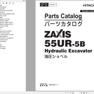 Hitachi Hydraulic Excavator ZX55UR 5B Parts Catalog EN JP