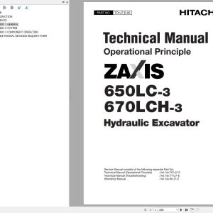 Hitachi Hydraulic Excavator ZX650LC 3 ZX670LCH 3 Technical Manual EN JP
