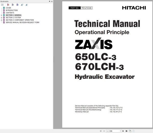 Hitachi Hydraulic Excavator ZX650LC 3 ZX670LCH 3 Technical Manual EN JP