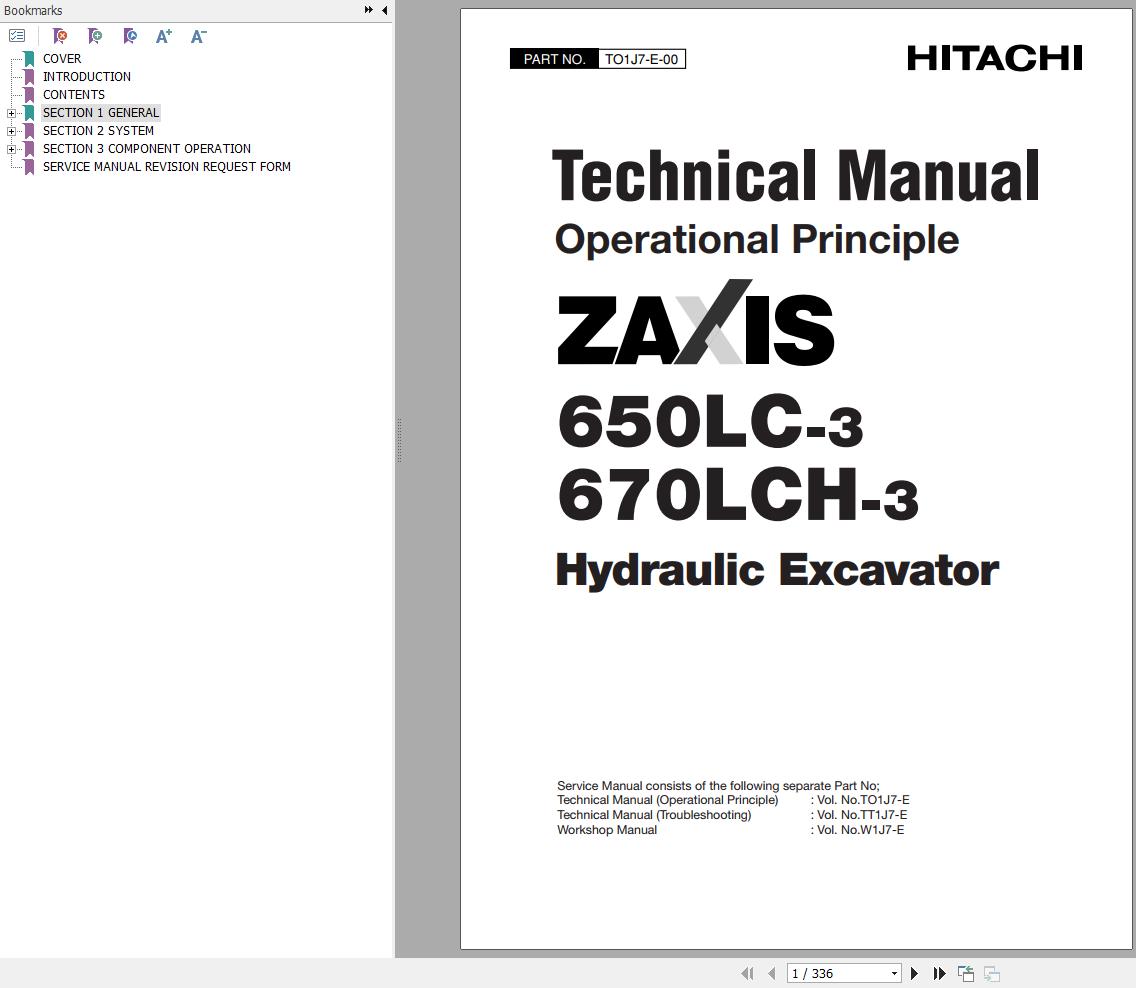 Hitachi Hydraulic Excavator ZX650LC 3 ZX670LCH 3 Technical Manual EN JP