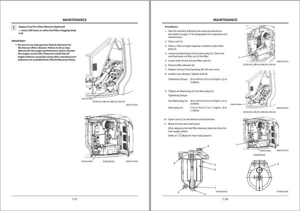 Hitachi Hydraulic Excavator ZX65USB 5A Operator’s Manual ENMADC 1 5 1