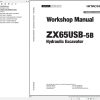 Hitachi Hydraulic Excavator ZX65USB 5B Workshop Manual