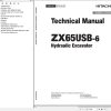 Hitachi Hydraulic Excavator ZX65USB 6 Technical Manual TAFF50 EN 00
