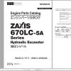 Hitachi Hydraulic Excavator ZX670LC 5A Engine Parts Catalog 6WG1 XKSA02 1 EN JP