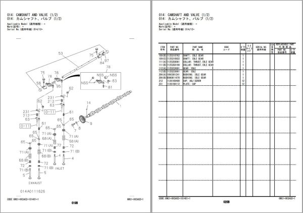 Hitachi Hydraulic Excavator ZX670LC 5A Engine Parts Catalog 6WG1 XKSA02 1 EN JP 1