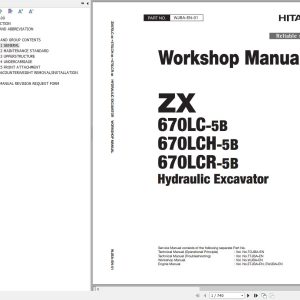 Hitachi Hydraulic Excavator ZX670LC 5B Workshop Manual